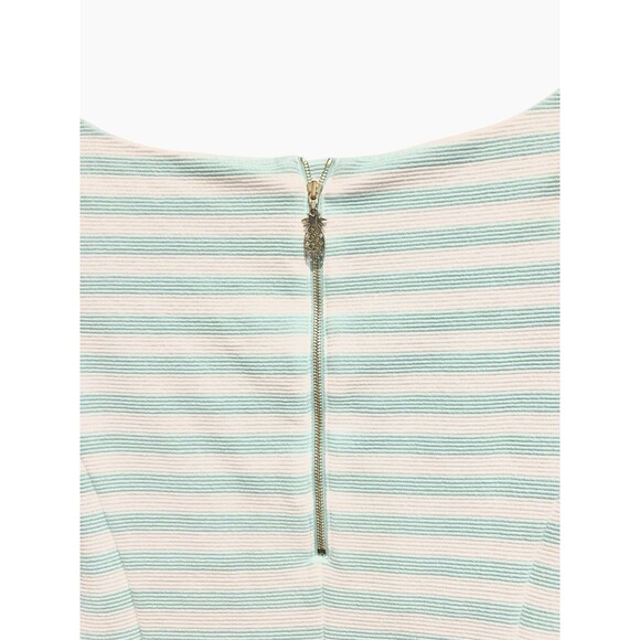 Lilly Pulitzer Lana Dress Poolside Blue Neon Beach Pineapple Zipper Cap Sleeves - Picture 5 of 6